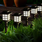 Set of 12 LED Solar Power Garden Landscape Path Poles