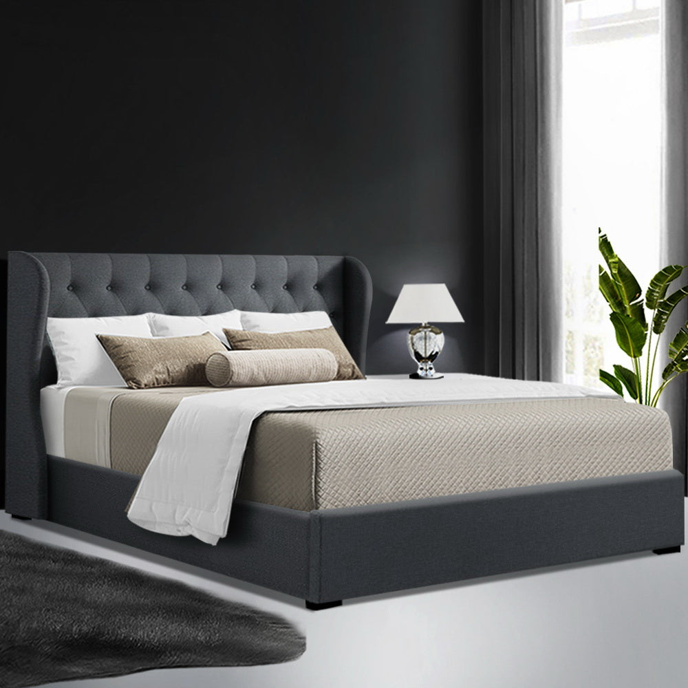 Onyx Bed & Mattress Package - Charcoal Queen