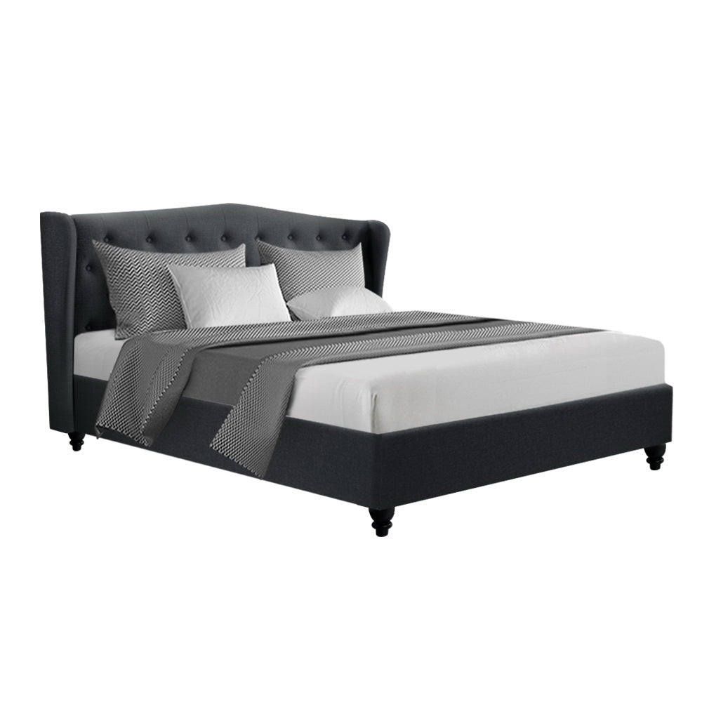 Diamond Bed & Mattress Package - Charcoal King