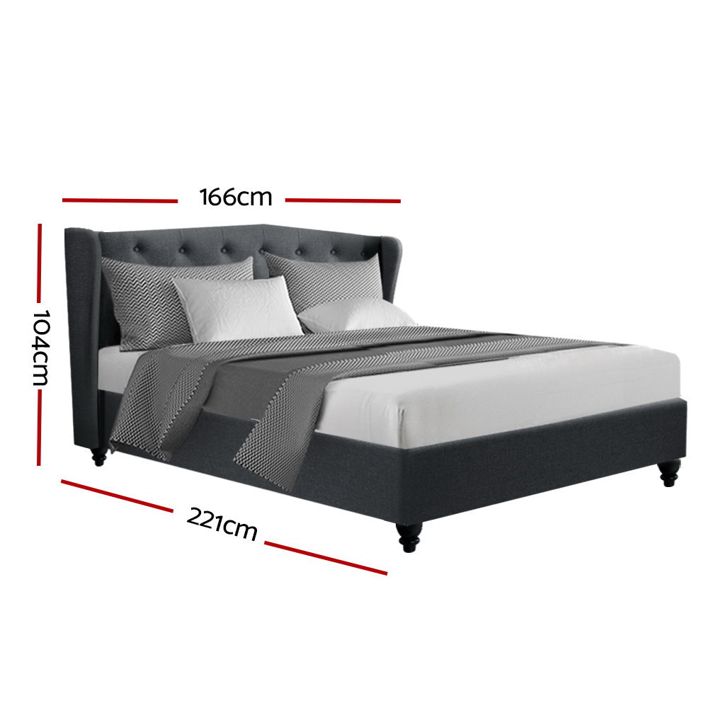 Sphene 24cm Bed & Mattress Package - Charcoal Queen