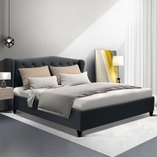Sphene 24cm Bed & Mattress Package - Charcoal Queen