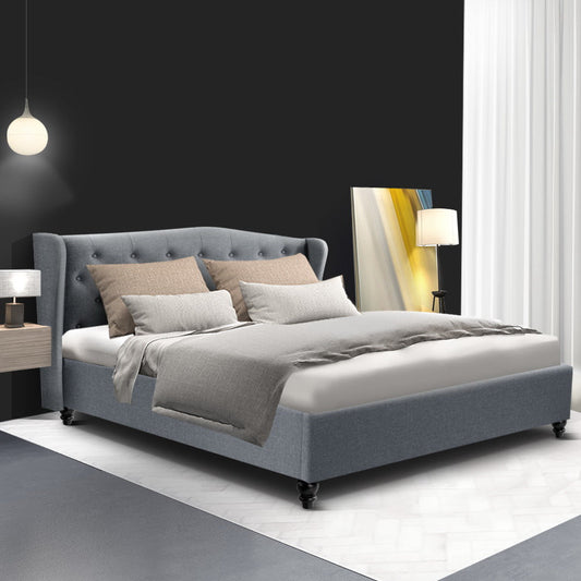 Sphene 24cm Bed & Mattress Package - Grey Queen