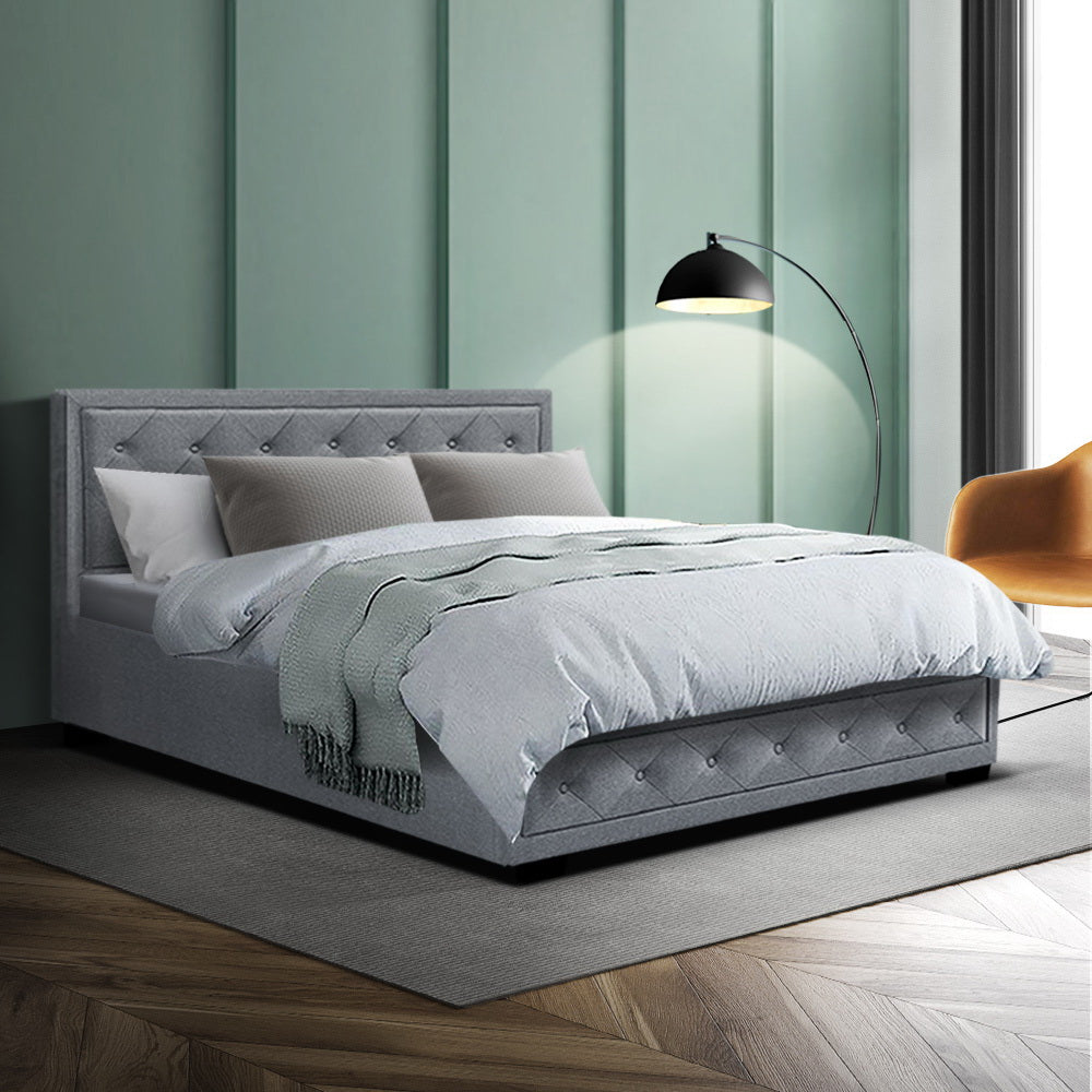 Amethyst Bed & Mattress Package - Grey Double – Factory Buys