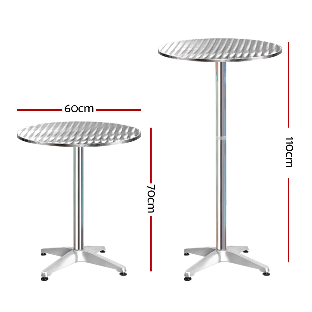 Aluminium cafe table online and chairs