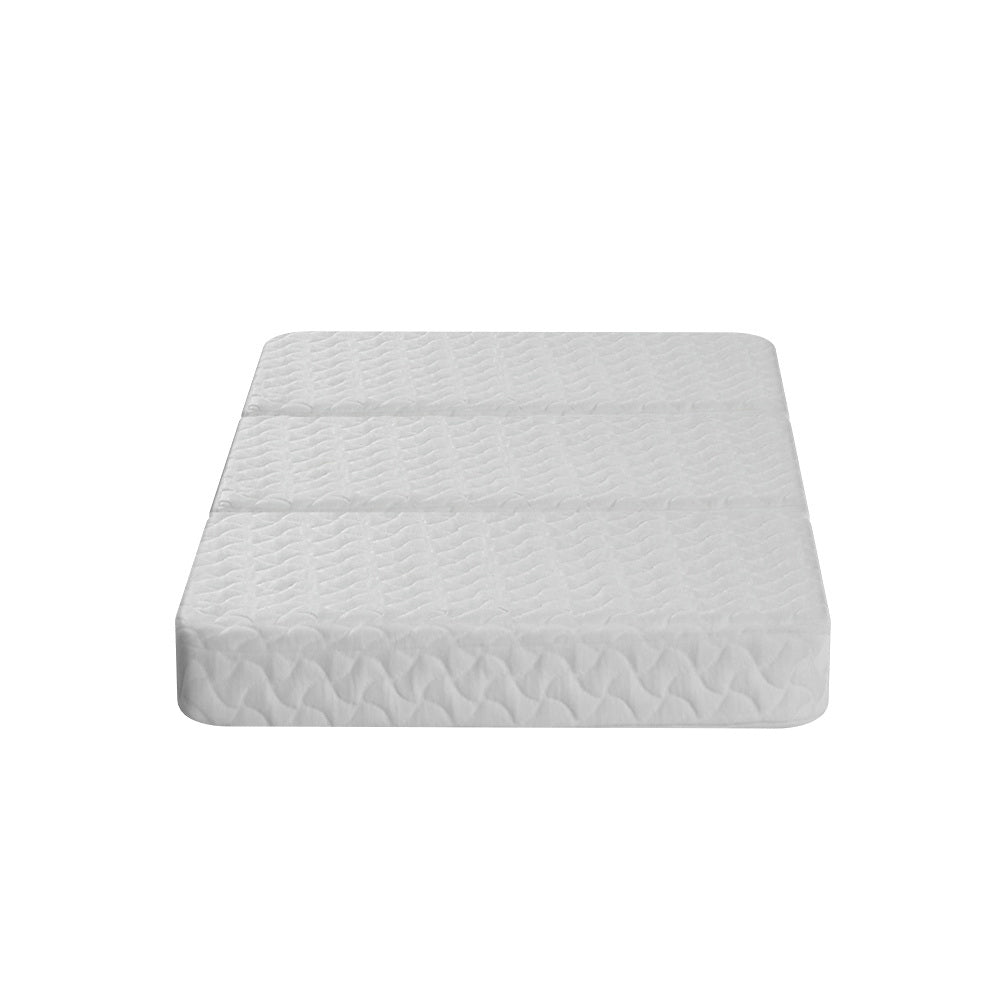 Aubrey 8cm Foldable Mattress Portacot Foam Mattresses Travel Cot Baby Bamboo Cover - Cot