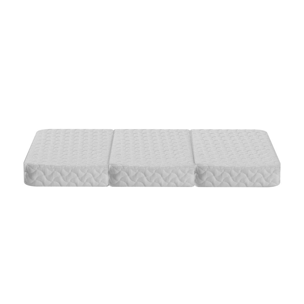 Aubrey 8cm Foldable Mattress Portacot Foam Mattresses Travel Cot Baby Bamboo Cover - Cot