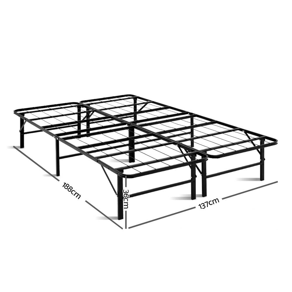 Garnet Bed & Mattress Package - Black Double