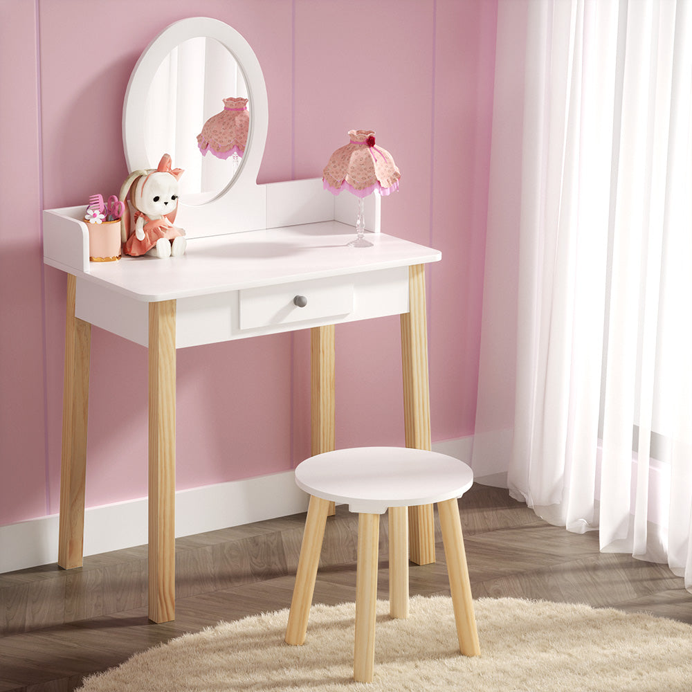 Buy Wholesale China Stylish Dressing Table Stool Set Slide Mirror Makeup Vanity  Desk Chair Drawer Oak & Dressing Table Stool Set at USD 69.76 | Global  Sources