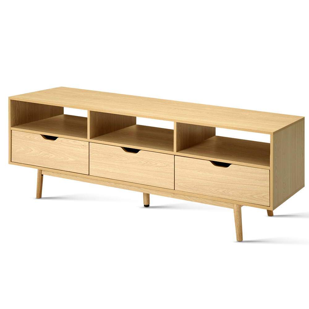 Ursa 160cm Wooden Scandinavian Entertainment Unit - Natural