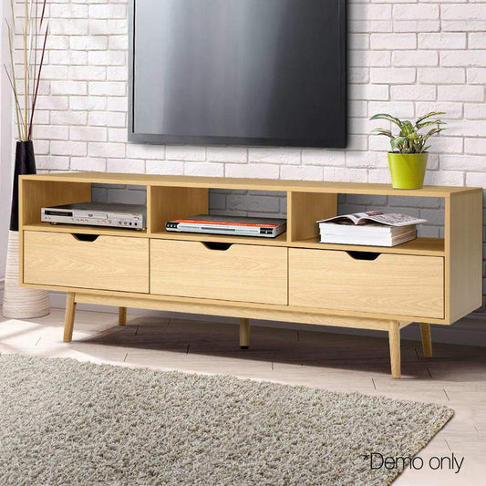 Ursa 160cm Wooden Scandinavian Entertainment Unit - Natural