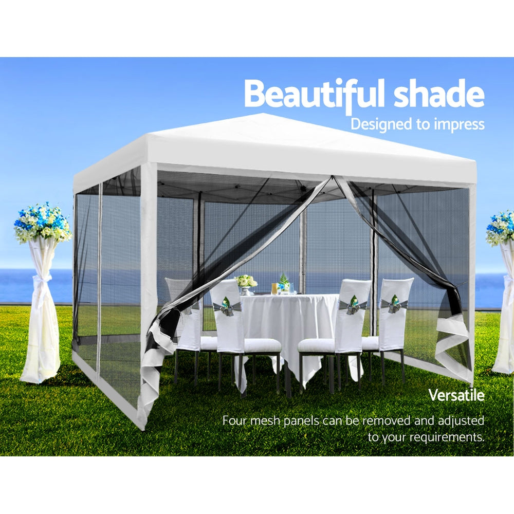 3x3 pop up gazebo with outlet sides