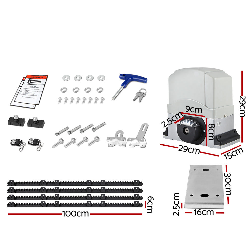 Auto Electric Sliding Gate Opener 1200kg 4m Rails