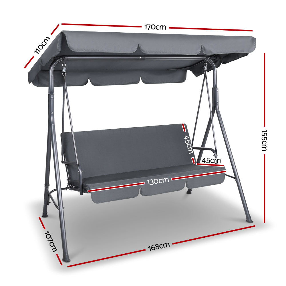 3 seat swing 2024 chair outdoor australia