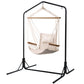Outdoor Hammock Chair with Stand Swing Hanging Hammock Garden - Cream