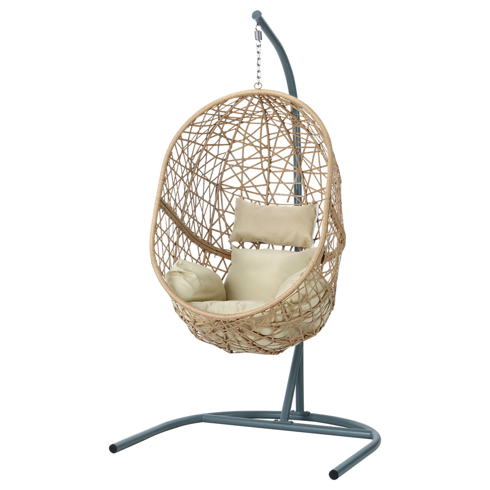 Yoshi Egg Swing Chair Wicker with Stand - Yellow