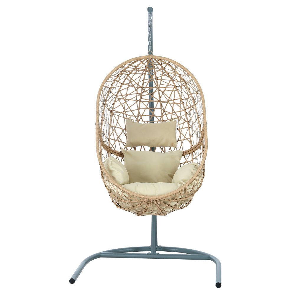 Yoshi Egg Swing Chair Wicker with Stand - Yellow