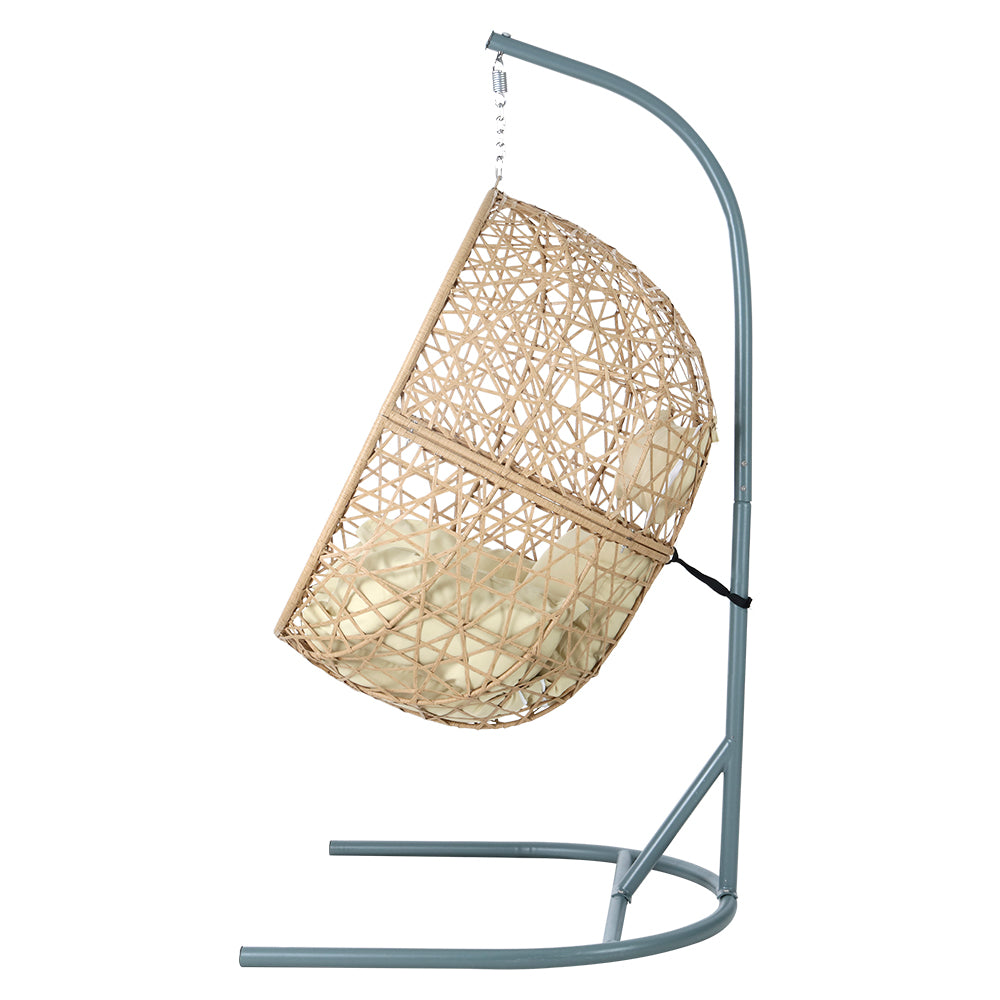 Yoshi Egg Swing Chair Wicker with Stand - Yellow