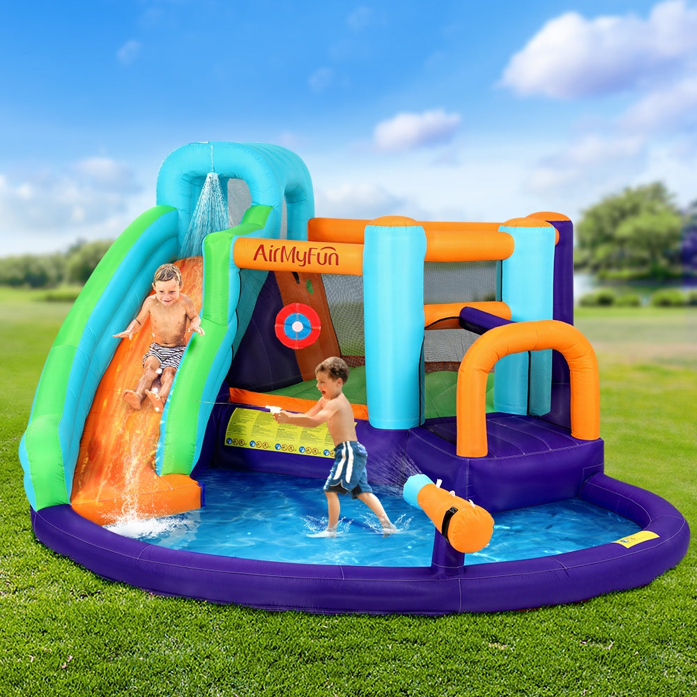 Inflatable Water Slide Kids Jumping Castle Splash Toy Outdoor Park ...