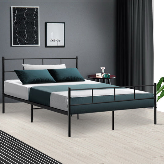 Zircon Bed & Mattress Package - Black Double