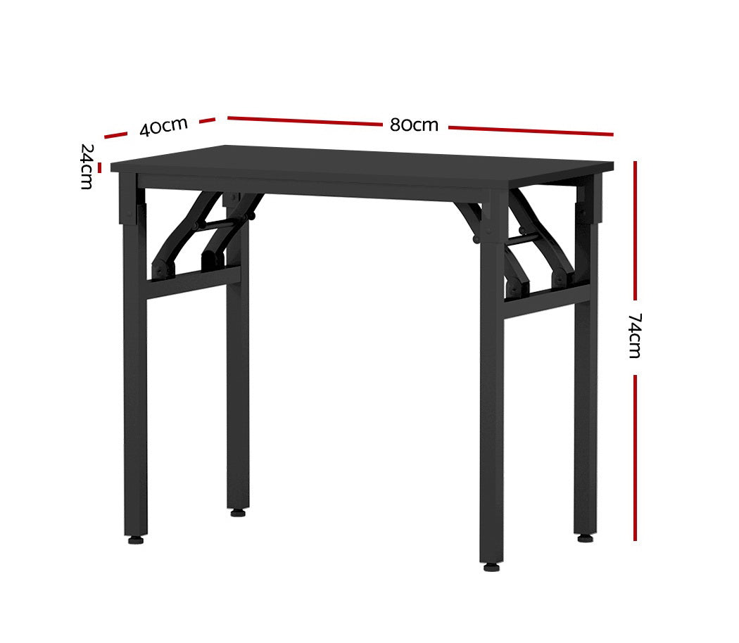 Artiss Computer Desk Foldable Black 80cm