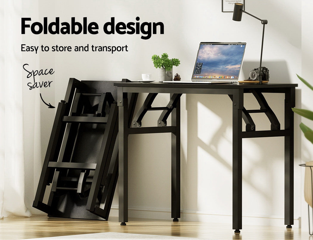 Artiss Computer Desk Foldable Black 80cm