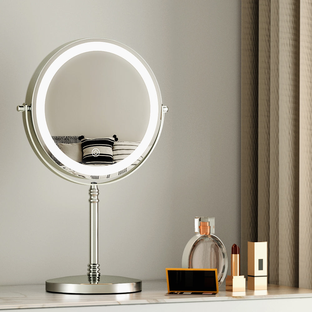 Stand up makeup sale mirror with lights