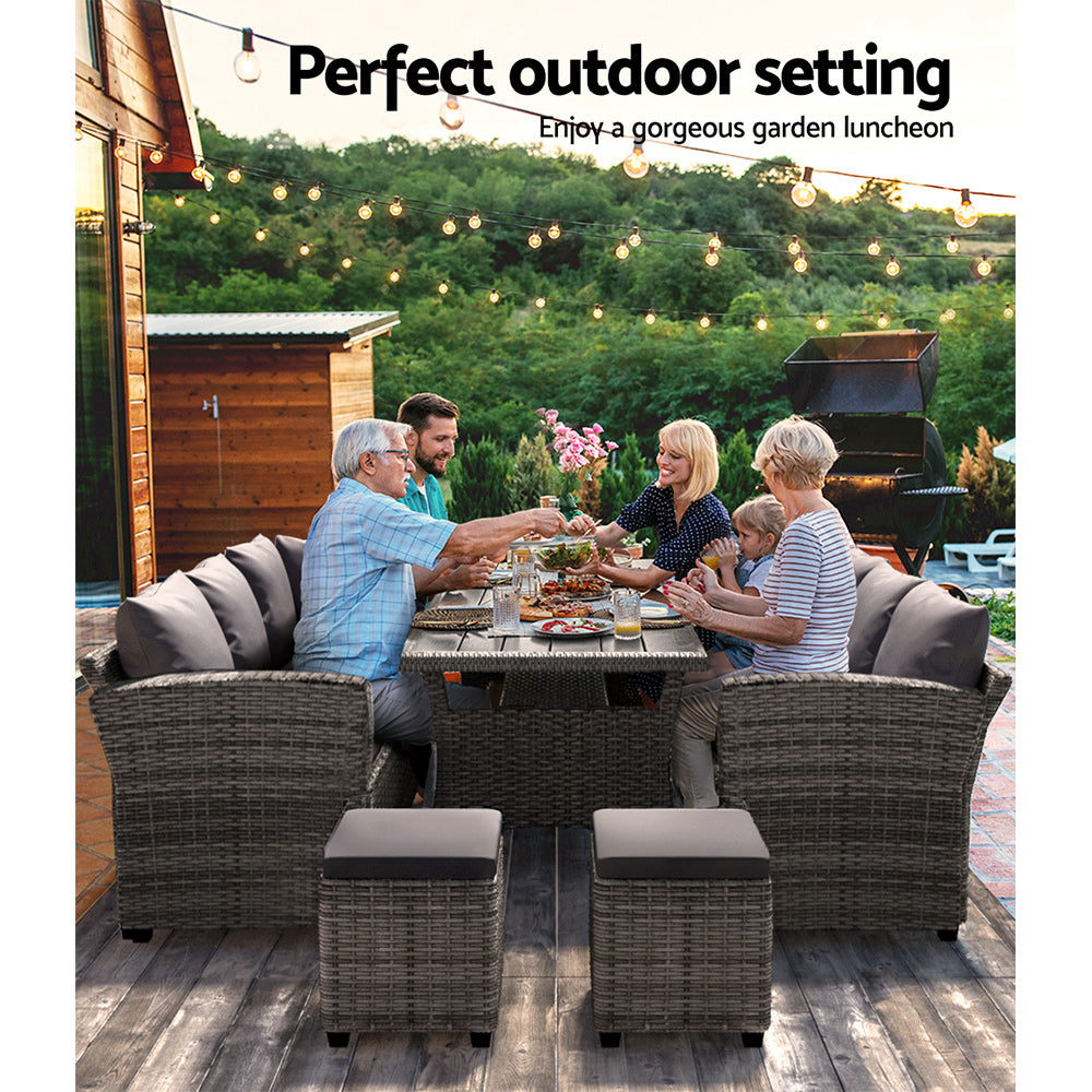 8 seat wicker online outdoor setting