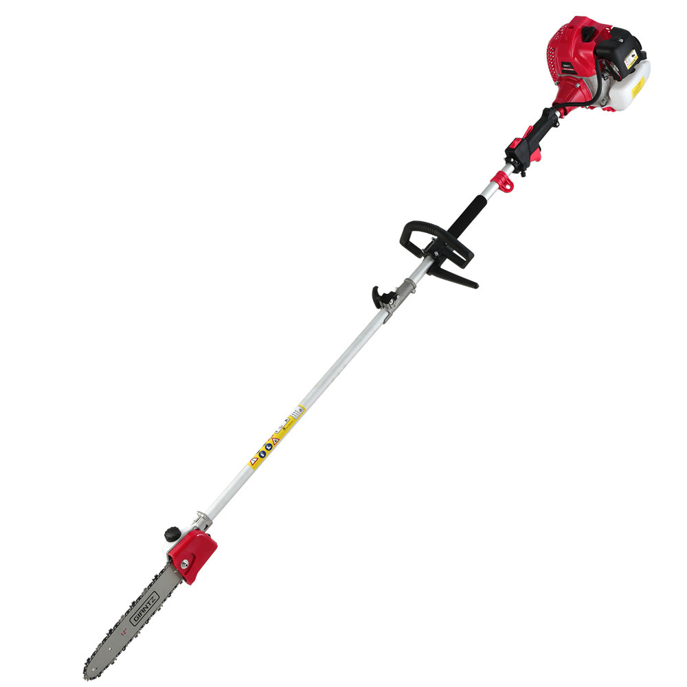 65CC Pole Chainsaw Hedge Trimmer Brush Cutter Whipper Snipper 7-in-1 5.6m