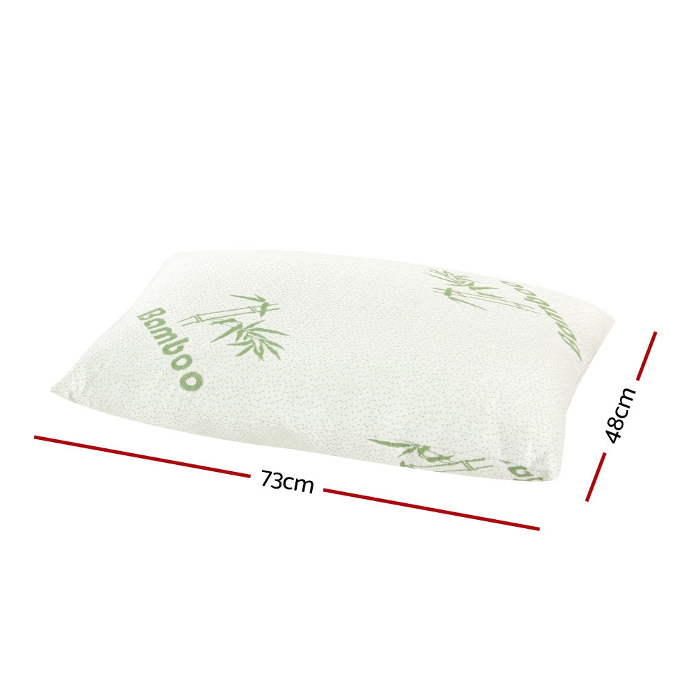 Set of 4 Bamboo Pillow Family Hotel