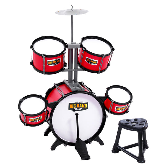 Kids 7 Drum Set Junior Drums Kit Musical Play Toys Children's Mini Big Band