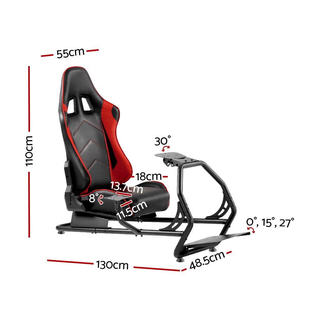 Aurora Racing Simulator Cockpit - Black & Red