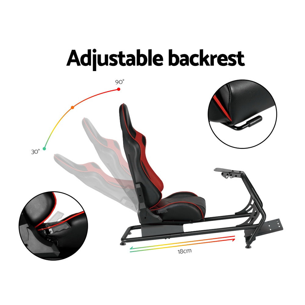 Aurora Racing Simulator Cockpit - Black & Red