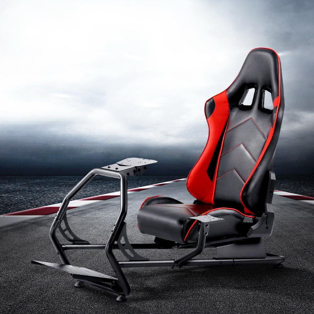 Aurora Racing Simulator Cockpit - Black & Red