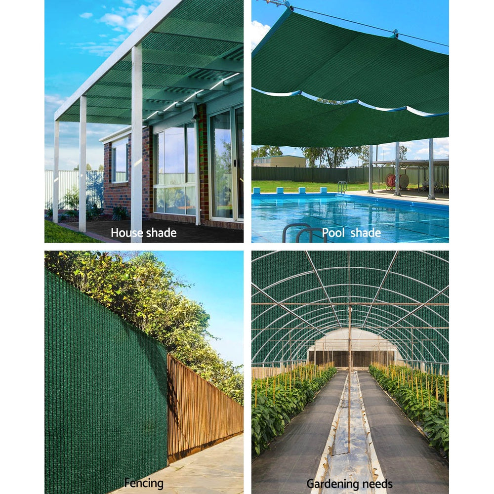 50% UV Sun Shade Cloth Shade Cloth Sail Roll Mesh Garden Outdoor 3.66x30m Green