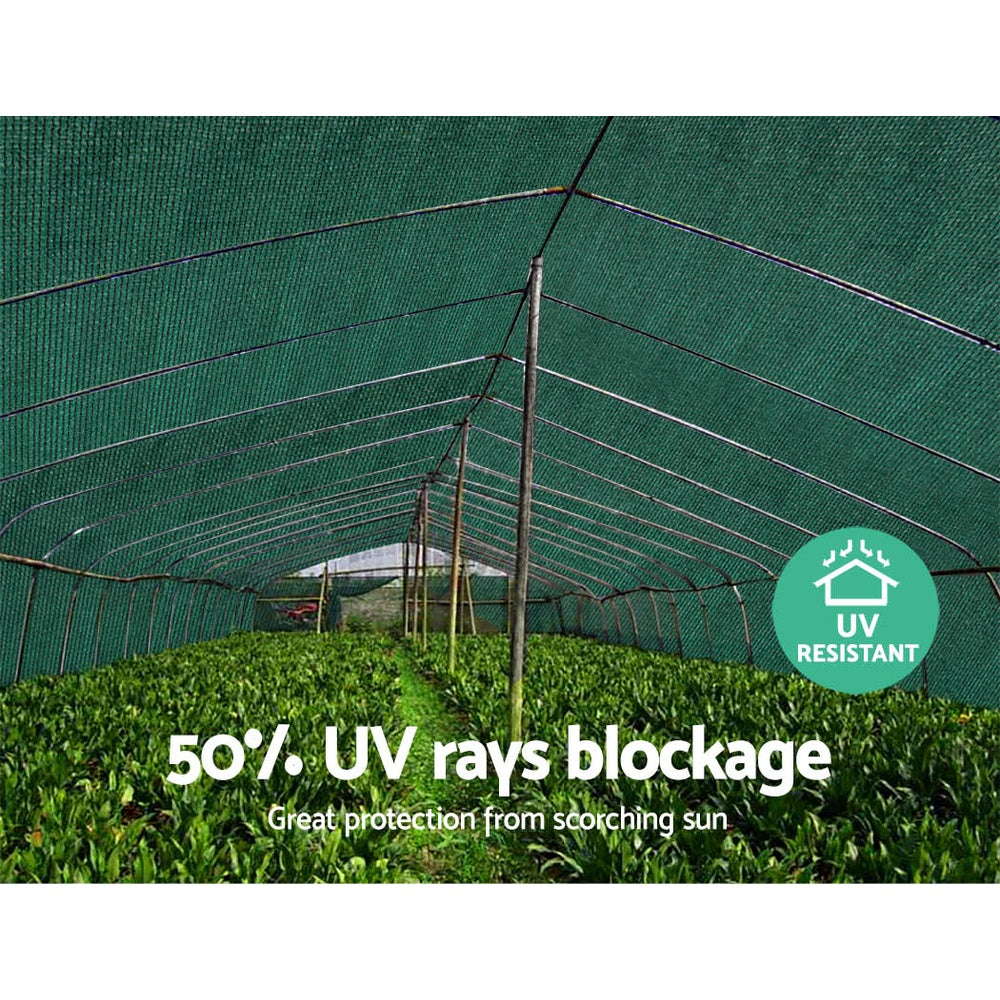 50% UV Sun Shade Cloth Shade Cloth Sail Roll Mesh Garden Outdoor 3.66x30m Green