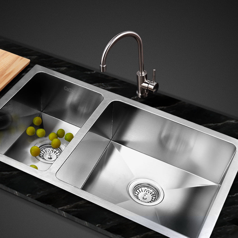 71cm x 45cm Stainless Steel Kitchen Sink Under/Top/Flush Mount Silver ...