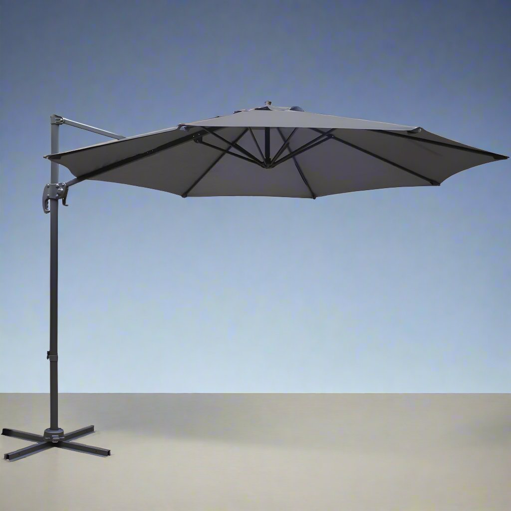 Instahut 3m Outdoor Umbrella Cantilever 360 Degree Tilt Beach Roma Charcoal