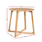 Iestyn Coffee Table Round Nightstand Furniture Wooden - Beige