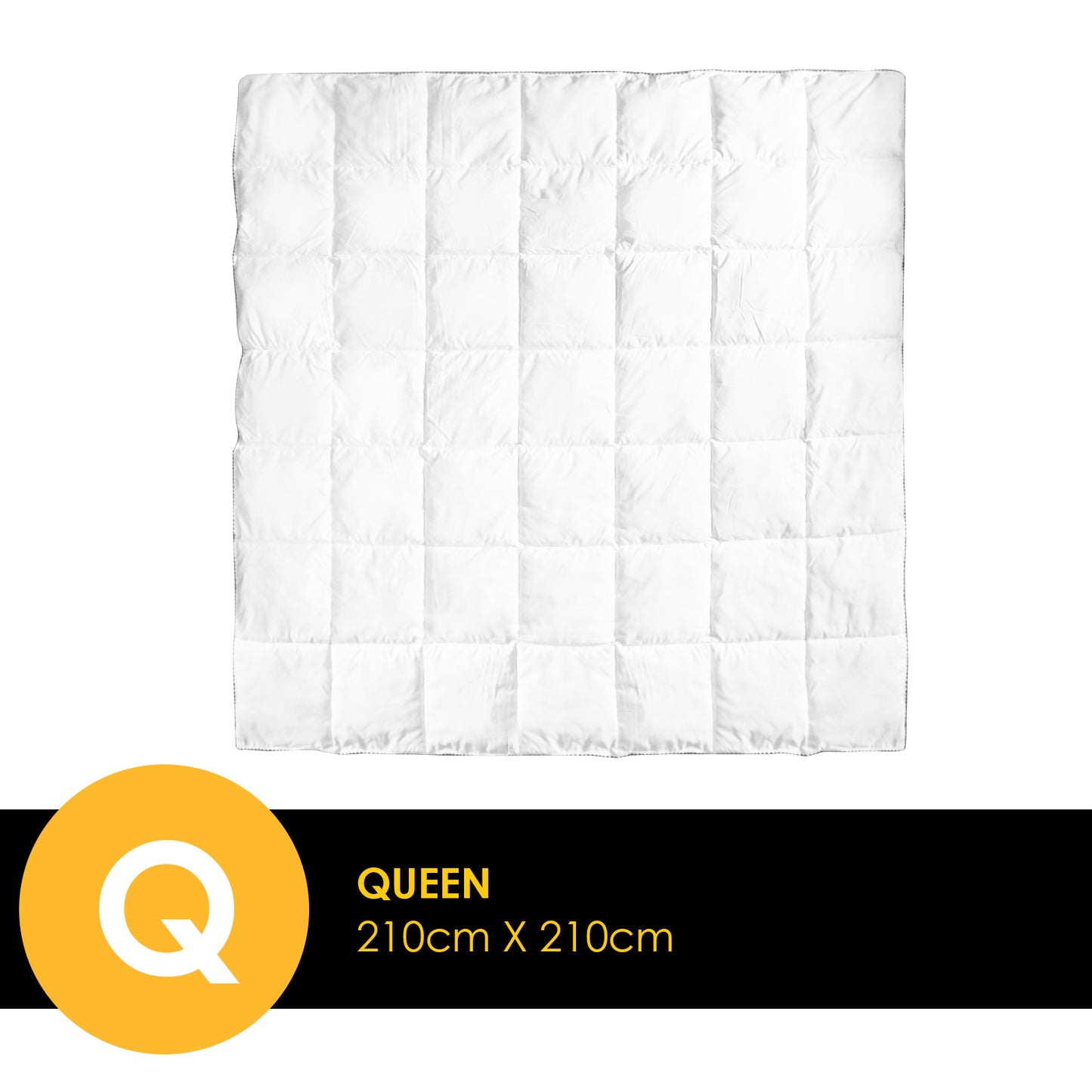 Queen Royal Comfort Bamboo Blend Quilt 250GSM Luxury Duvet 100% Cotton Cover - White