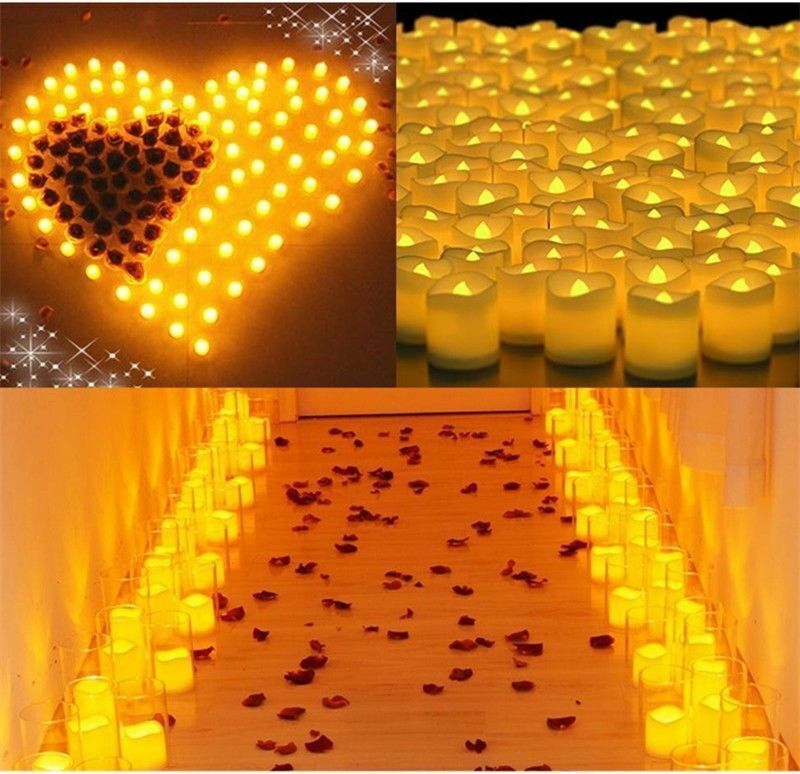 48-Pieces Flameless LED Tea Light Tealight Candle Wedding Decoration