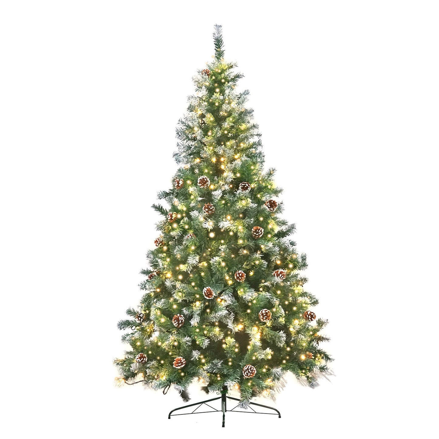 4ft 1.2m 350 Tips Pre Lit Christmas Tree Decor with Pine Cones Xmas Decorations