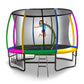 Ciprian 8FT Kids Trampoline Fitness Exercise Gymnastics with Safety Enclosure - Rainbow