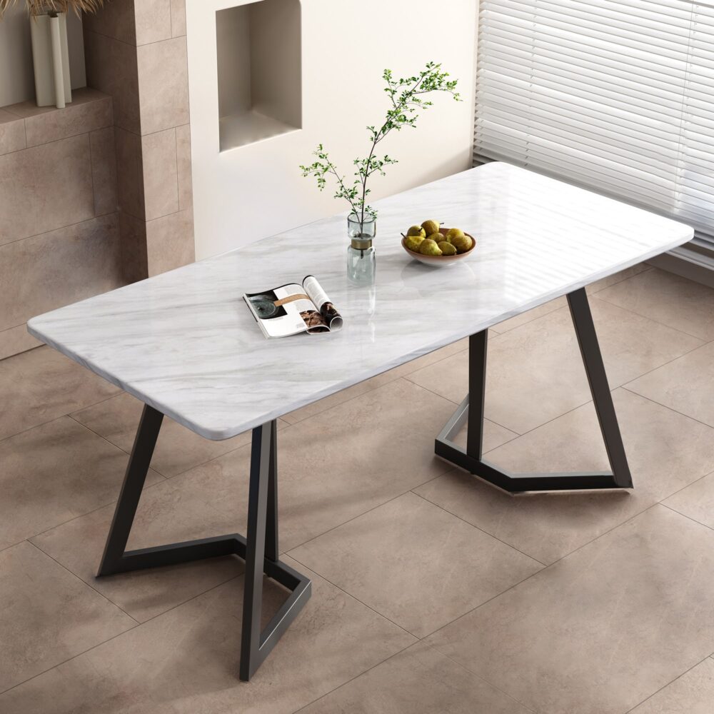 Dana Rectangular Marble - Effect Table