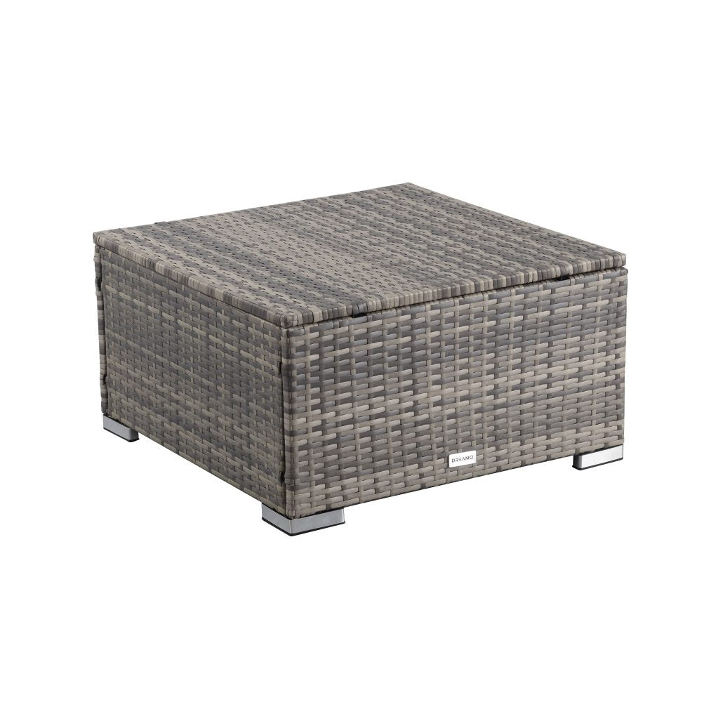 Lauren Outdoor Wicker Ottoman - Grey