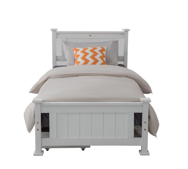 Macey Solid Pine Timber Bed Frame - White Double