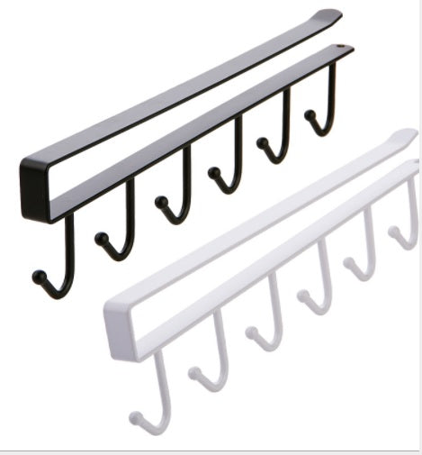 Under Cabinet Hanger 6 Hooks - White