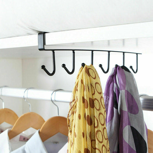 Under Cabinet Hanger 6 Hooks - White