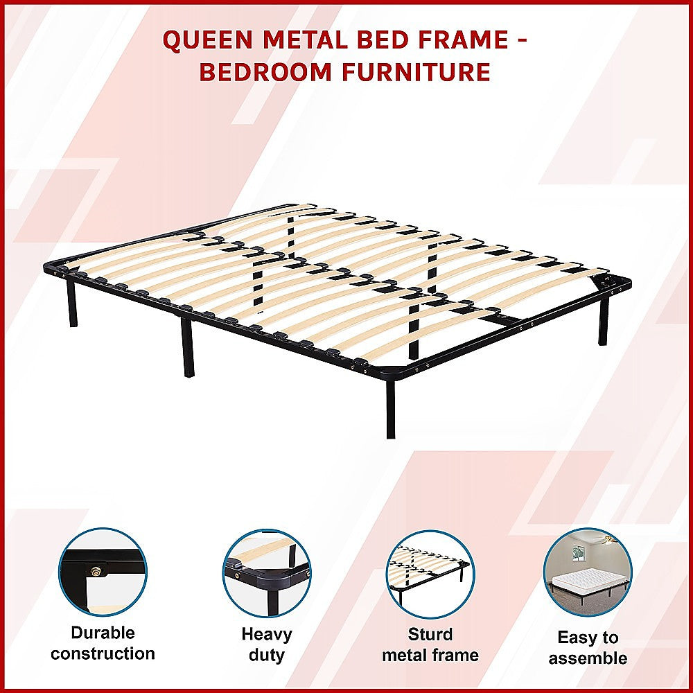 Eliana Metal Bed Frame - Black Queen