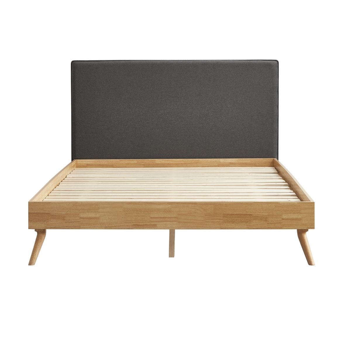 Rosalie Ensemble Wooden Slat Bed Frame Fabric - Oak Double