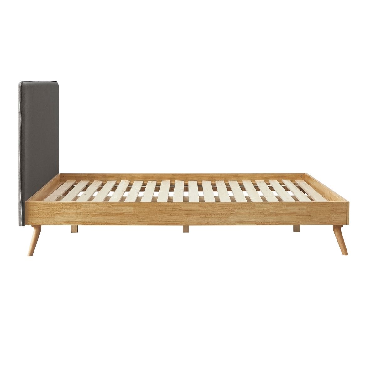 Rosalie Ensemble Wooden Slat Bed Frame Fabric - Oak Double